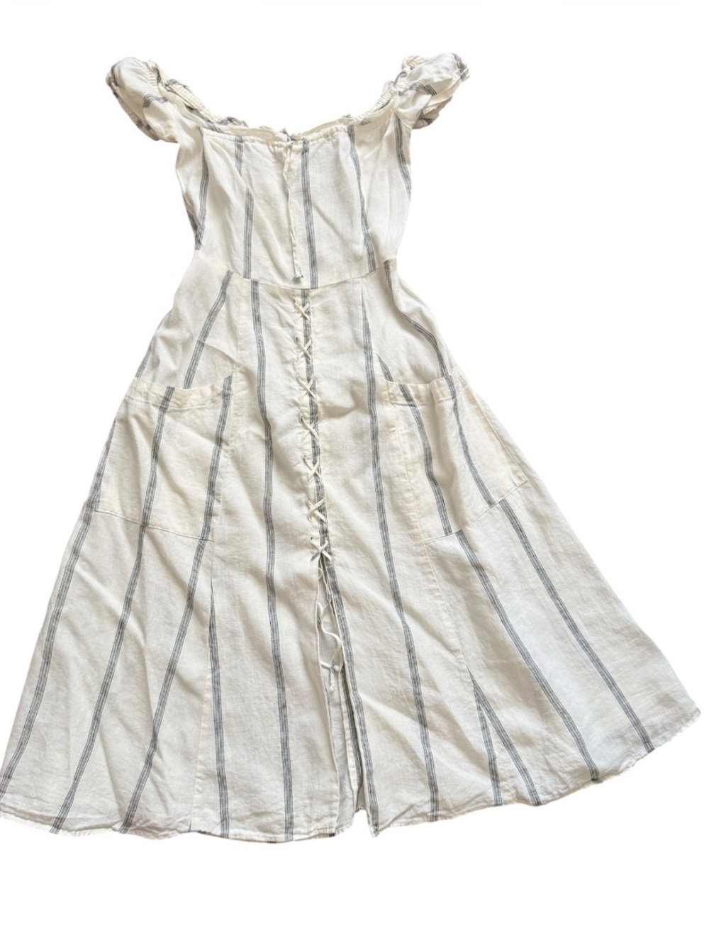 Reformation Cream Striped Top 0 - Picture 3 of 9